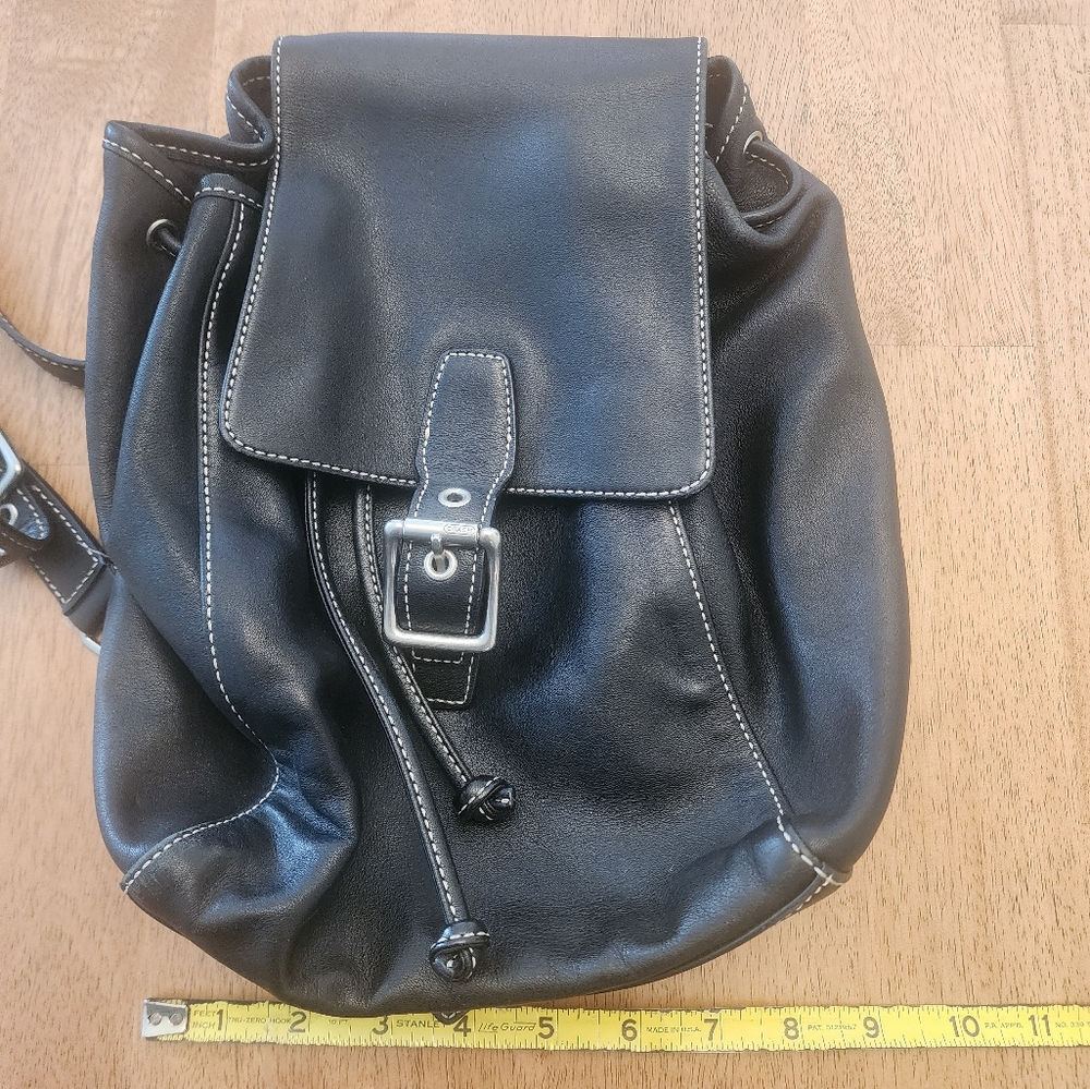 COACH Vintage 90’s Y2K Legacy Backpack Black 9569 - Picture 3 of 11